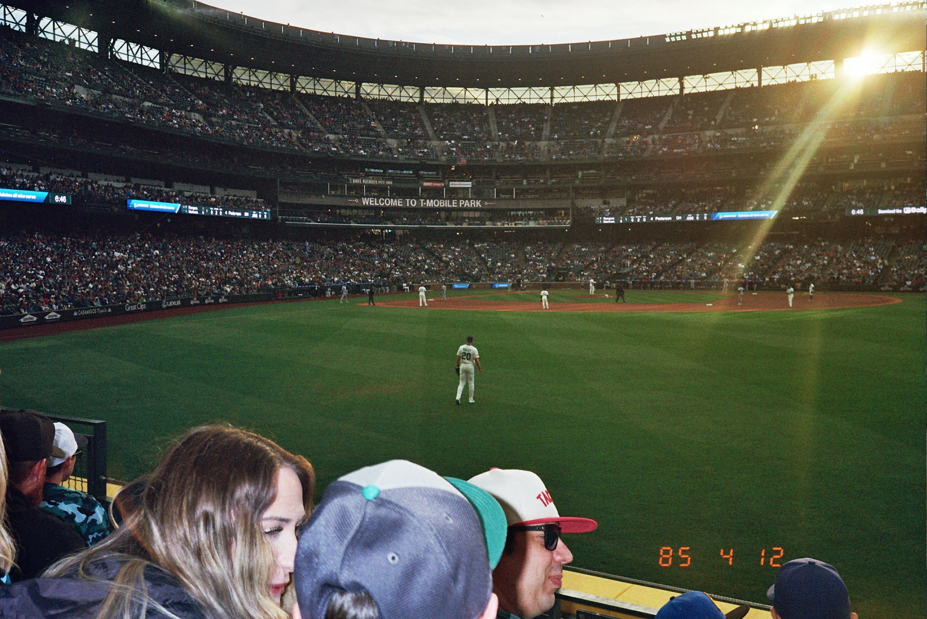 View from my seat at the Mariners baseball game